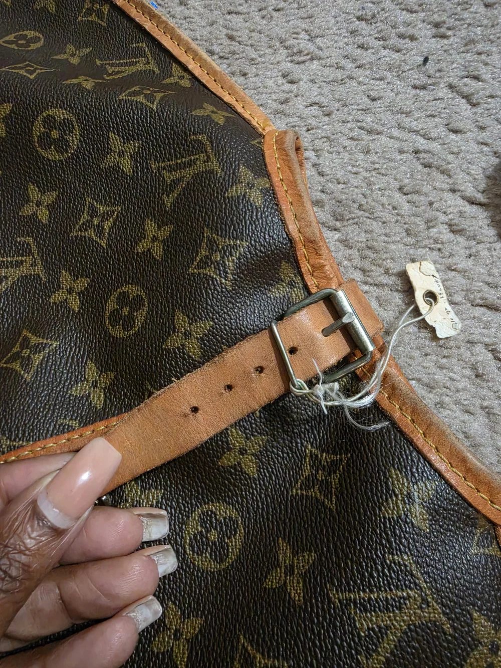 Louis Vuitton Brown Monogram Garment Bag with Tan Trim